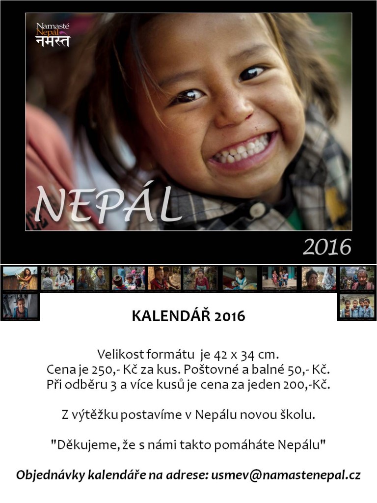 2016 kalendář Nepál